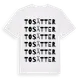 White t-shirt med Tosätter ordlek t-shirt