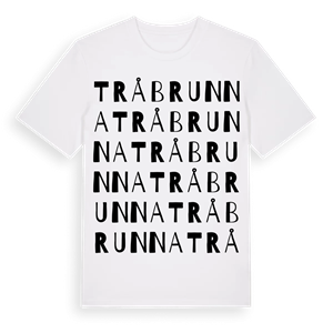 Tråbrunna ordlek t-shirt – ekologisk bomull t-shirt från Pinshirt