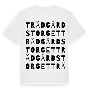 Trädgårdstorget ordlek t-shirt – ekologisk bomull t-shirt från Pinshirt