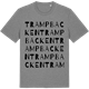 Mid Heather Gray t-shirt med Trampbacken ordlek t-shirt