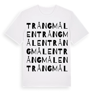 Trångmålen ordlek t-shirt – ekologisk bomull t-shirt från Pinshirt