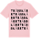 Pink Cotton t-shirt med Trännkärr ordlek t-shirt