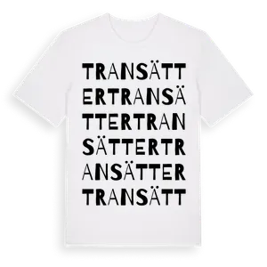 Transätter ordlek t-shirt – ekologisk bomull t-shirt från Pinshirt