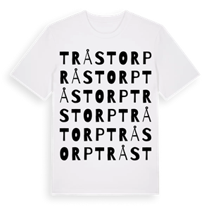 Tråstorp ordlek t-shirt – ekologisk bomull t-shirt från Pinshirt