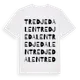 White t-shirt med Tredjedalen ordlek t-shirt