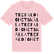 Pink Cotton t-shirt med Trefaldighets källa ordlek t-shirt