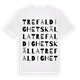 White t-shirt med Trefaldighets källa ordlek t-shirt