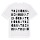 White t-shirt med Trehörna ordlek t-shirt
