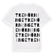 White t-shirt med Trehörninge ordlek t-shirt