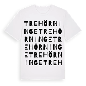 Trehörninge ordlek t-shirt – ekologisk bomull t-shirt från Pinshirt
