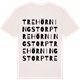 Vintage White t-shirt med Trehörningstorp ordlek t-shirt