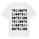 White t-shirt med Treudd ordlek t-shirt