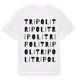 White t-shirt med Tripoli ordlek t-shirt