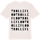 Vintage White t-shirt med Trolleflod ordlek t-shirt