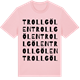 Pink Cotton t-shirt med Trollgölen ordlek t-shirt