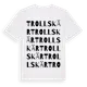 White t-shirt med Trollskär ordlek t-shirt