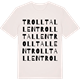 Vintage White t-shirt med Trolltallen ordlek t-shirt