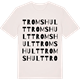 Vintage White t-shirt med Tromshult ordlek t-shirt