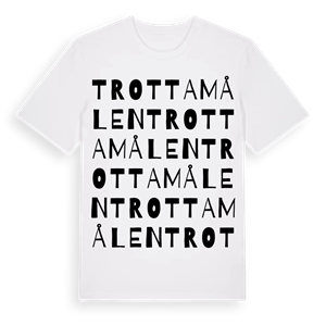 Trottamålen ordlek t-shirt – ekologisk bomull t-shirt från Pinshirt
