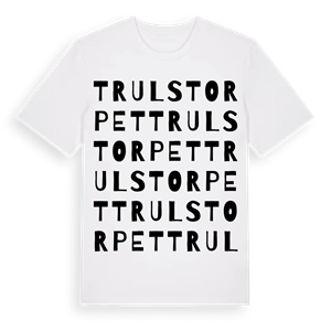 Trulstorpet ordlek t-shirt – ekologisk bomull t-shirt från Pinshirt