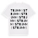 White t-shirt med Trummis ordlek t-shirt