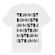 White t-shirt med Trummis ordlek t-shirt