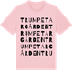 Pink Cotton t-shirt med Trumpetargården ordlek t-shirt