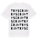 White t-shirt med Tryserum ordlek t-shirt