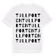 White t-shirt med Tullporten ordlek t-shirt