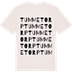 Vintage White t-shirt med Tummetorp ordlek t-shirt