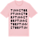 Pink Cotton t-shirt med Tummetorp ordlek t-shirt