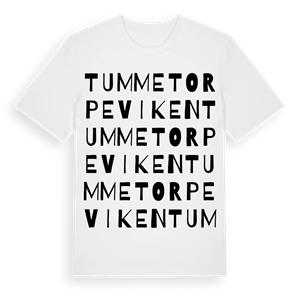 Tummetorpeviken ordlek t-shirt – ekologisk bomull t-shirt från Pinshirt