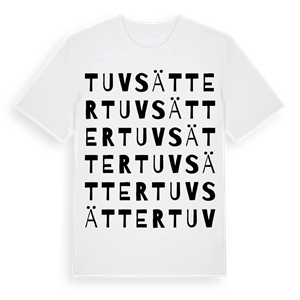 Tuvsätter ordlek t-shirt – ekologisk bomull t-shirt från Pinshirt
