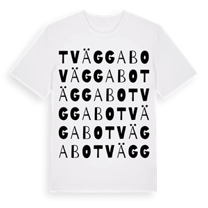 Tväggabo ordlek t-shirt – ekologisk bomull t-shirt från Pinshirt