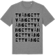 Mid Heather Gray t-shirt med Tvånget ordlek t-shirt