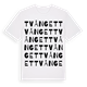 Tvånget ordlek t-shirt