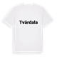 White t-shirt med Tvärdala fetstil t-shirt