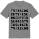 Mid Heather Gray t-shirt med Tvärskogen ordlek t-shirt