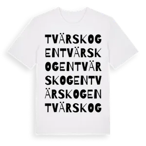Tvärskogen ordlek t-shirt – ekologisk bomull t-shirt från Pinshirt