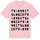 Pink Cotton t-shirt med Tvarvretskogen ordlek t-shirt