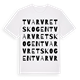White t-shirt med Tvarvretskogen ordlek t-shirt