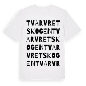 Tvarvretskogen ordlek t-shirt – ekologisk bomull t-shirt från Pinshirt