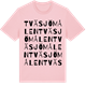 Pink Cotton t-shirt med Tväsjömålen ordlek t-shirt