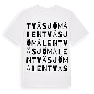 Tväsjömålen ordlek t-shirt – ekologisk bomull t-shirt från Pinshirt