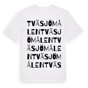 Tväsjömålen ordlek t-shirt – ekologisk bomull t-shirt från Pinshirt
