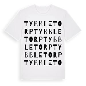 Tybbletorp ordlek t-shirt – ekologisk bomull t-shirt från Pinshirt