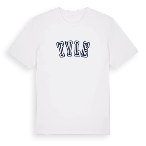 Tyle college t-shirt – ekologisk bomull t-shirt från Pinshirt