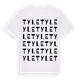 White t-shirt med Tyle ordlek t-shirt