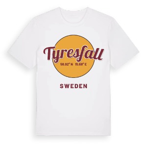 Tyresfall cirkel t-shirt – ekologisk bomull t-shirt från Pinshirt