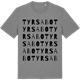 Mid Heather Gray t-shirt med Tyrsabo ordlek t-shirt
